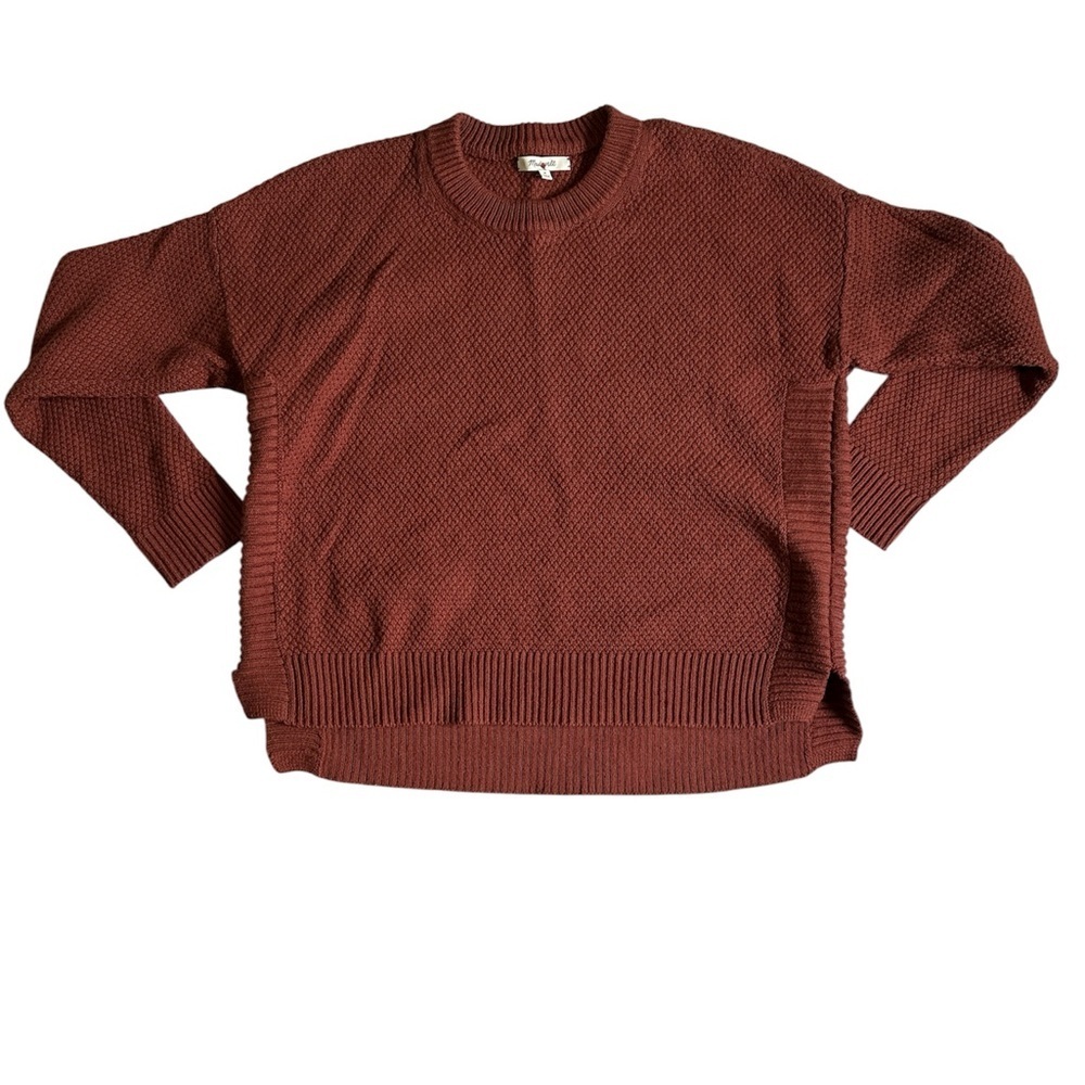 Madewell Pickford Pullover Crewneck Burgundy Cotton Sweater Women’s Size Medium